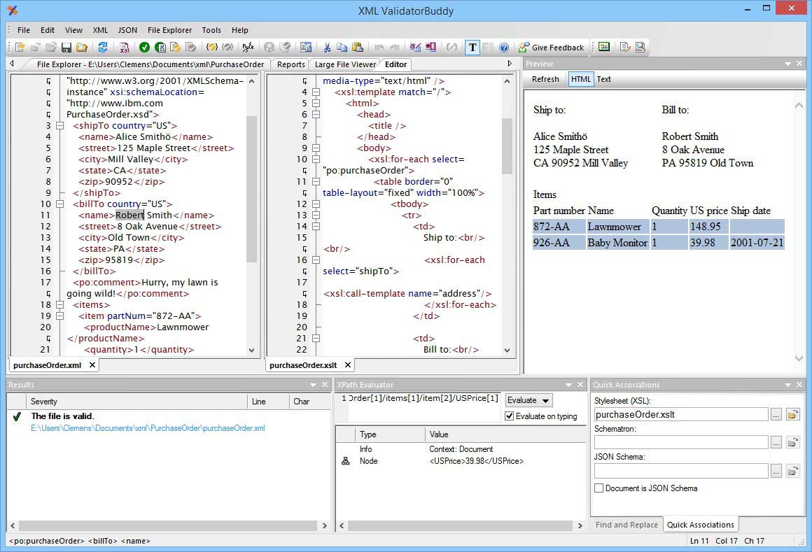 Fix all validation errors with the built-in XML editor