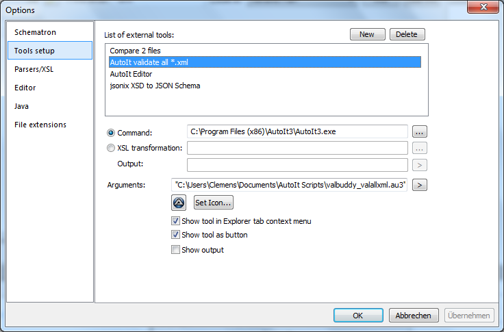 XML validator called by AutoIt