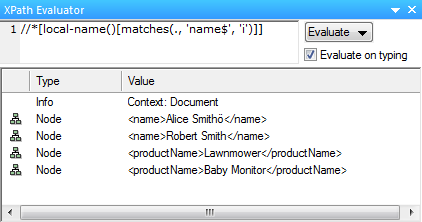 xpath find name element