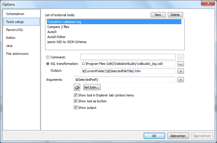 Custom user tools product screenshot