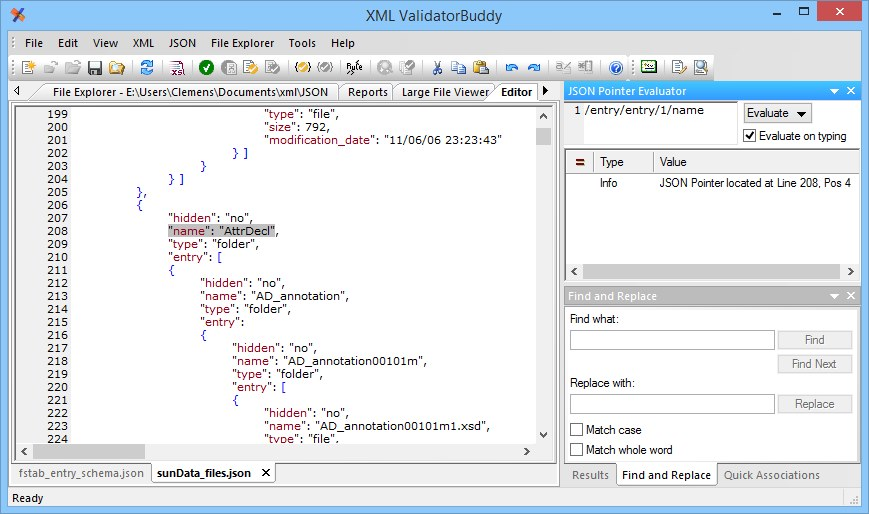 JSON editor text mode product screenshot