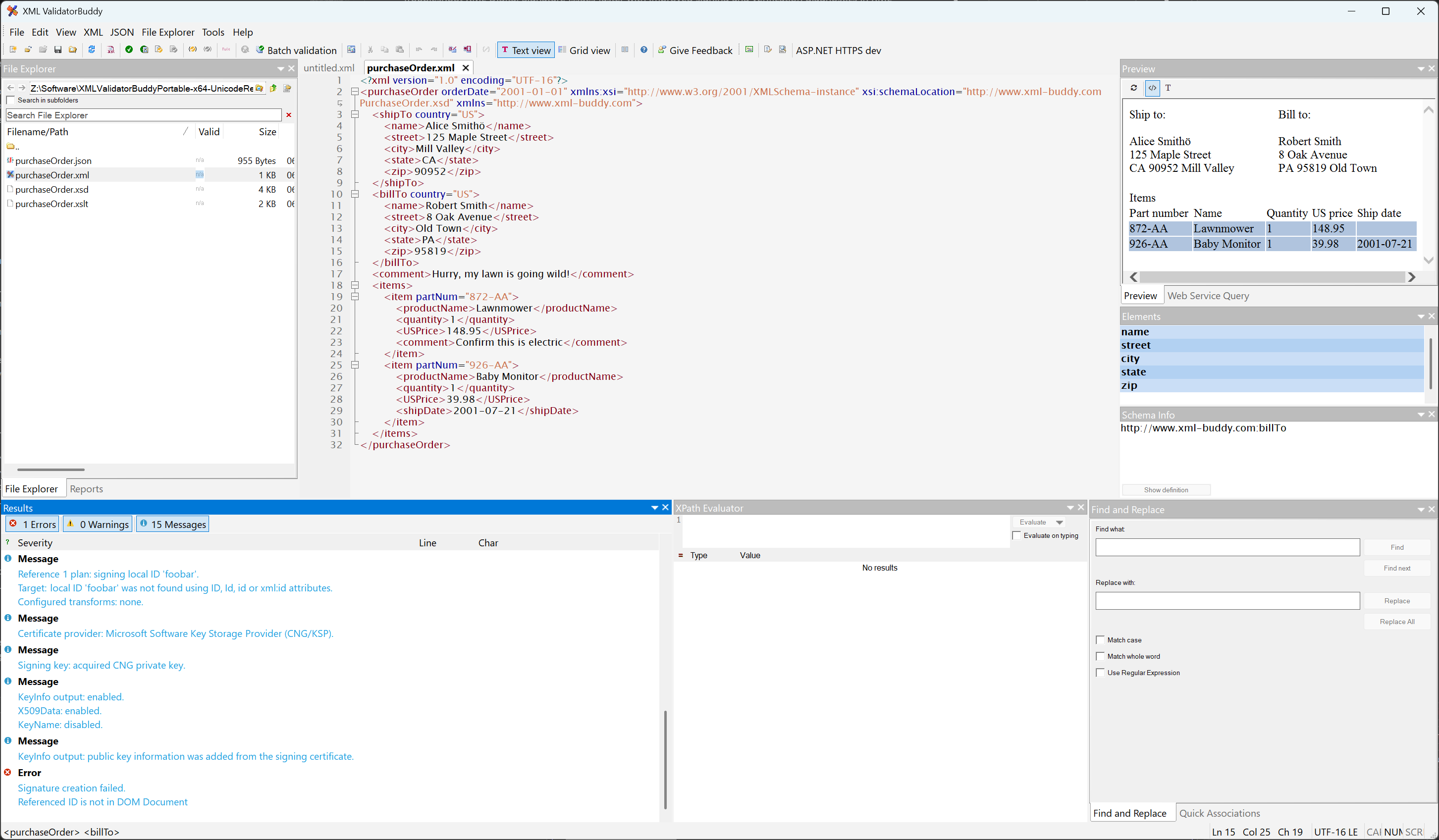 failed xml signature signing diagnostics