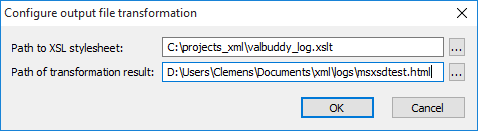 Configure transform output
