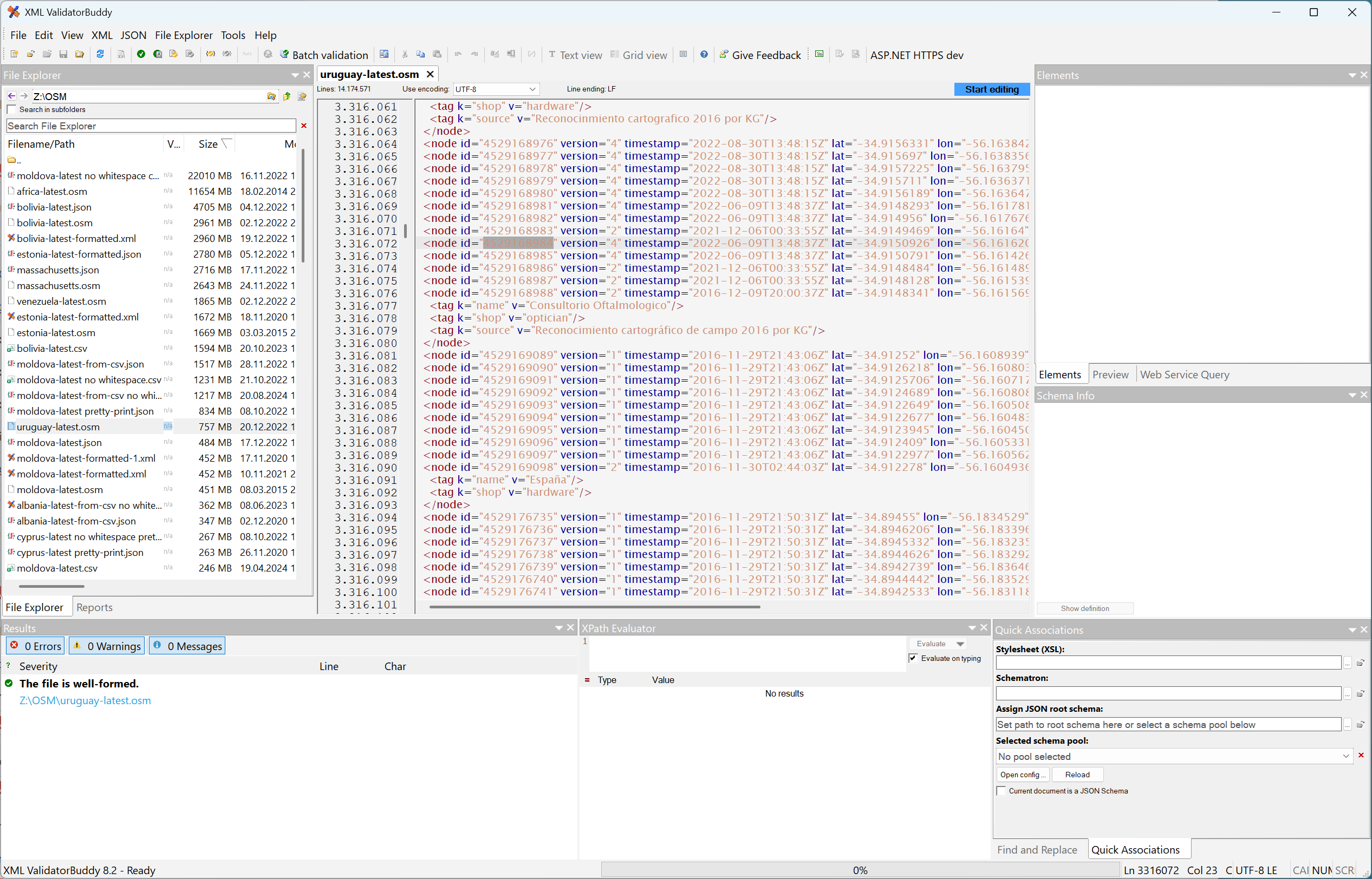 Large XML data editor product screenshot