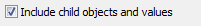 6. Include child objects and values