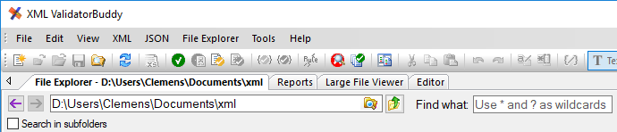 XML validator usage product screenshot