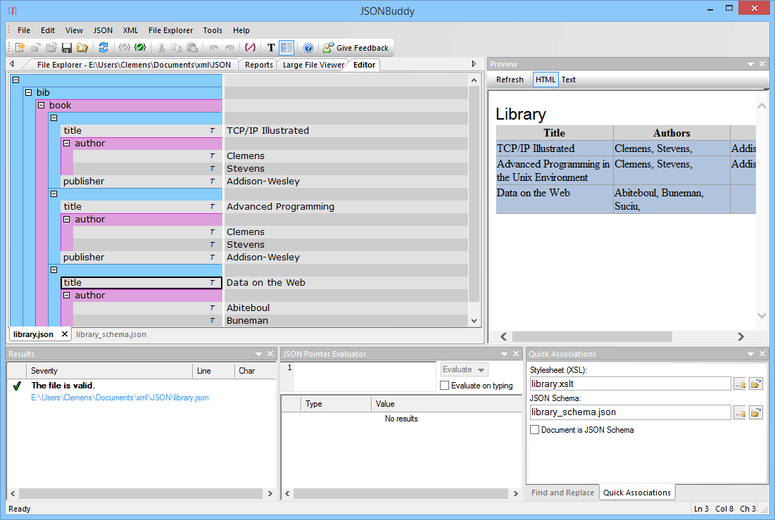 json editor and validator