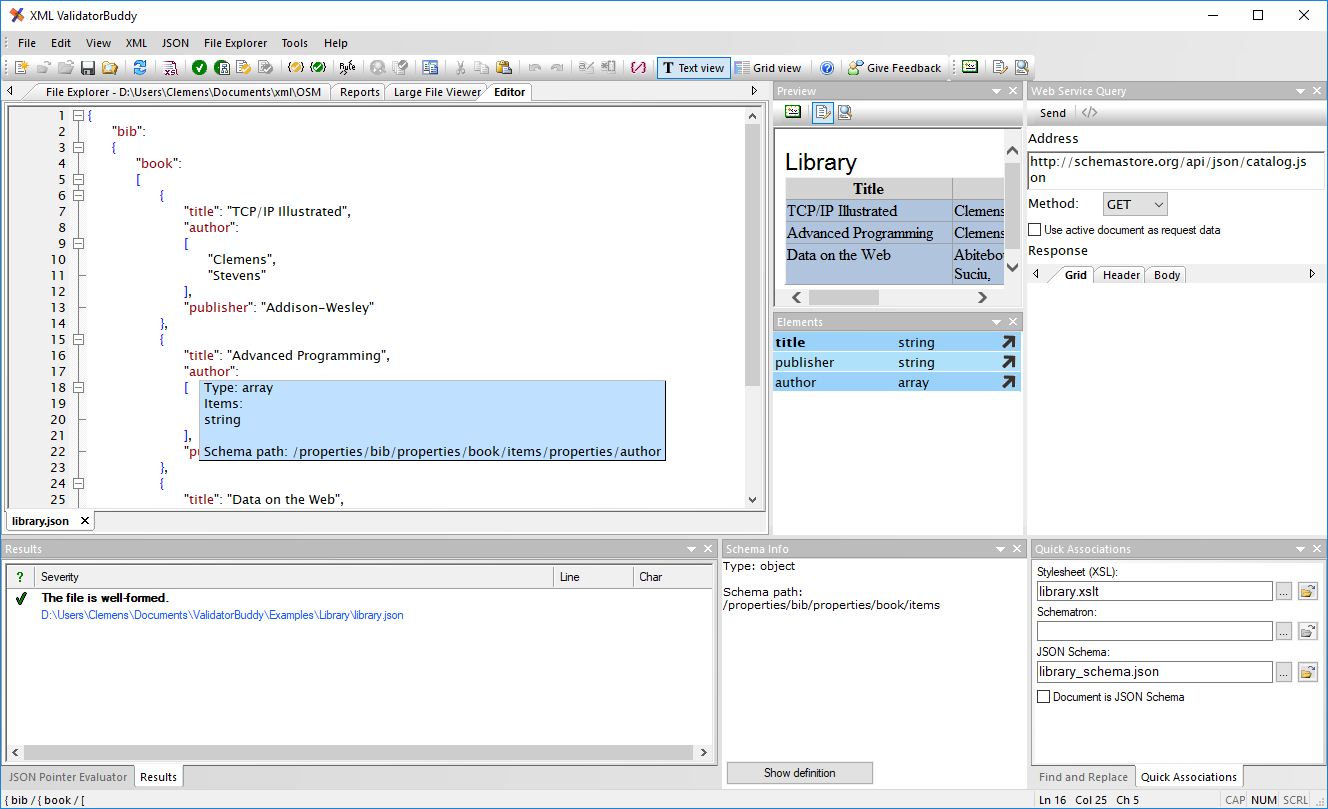 JSON editor text mode product screenshot