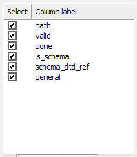 5. Column selector for generated output