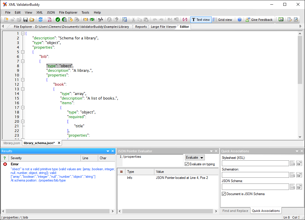 JSON Schema editor product screenshot