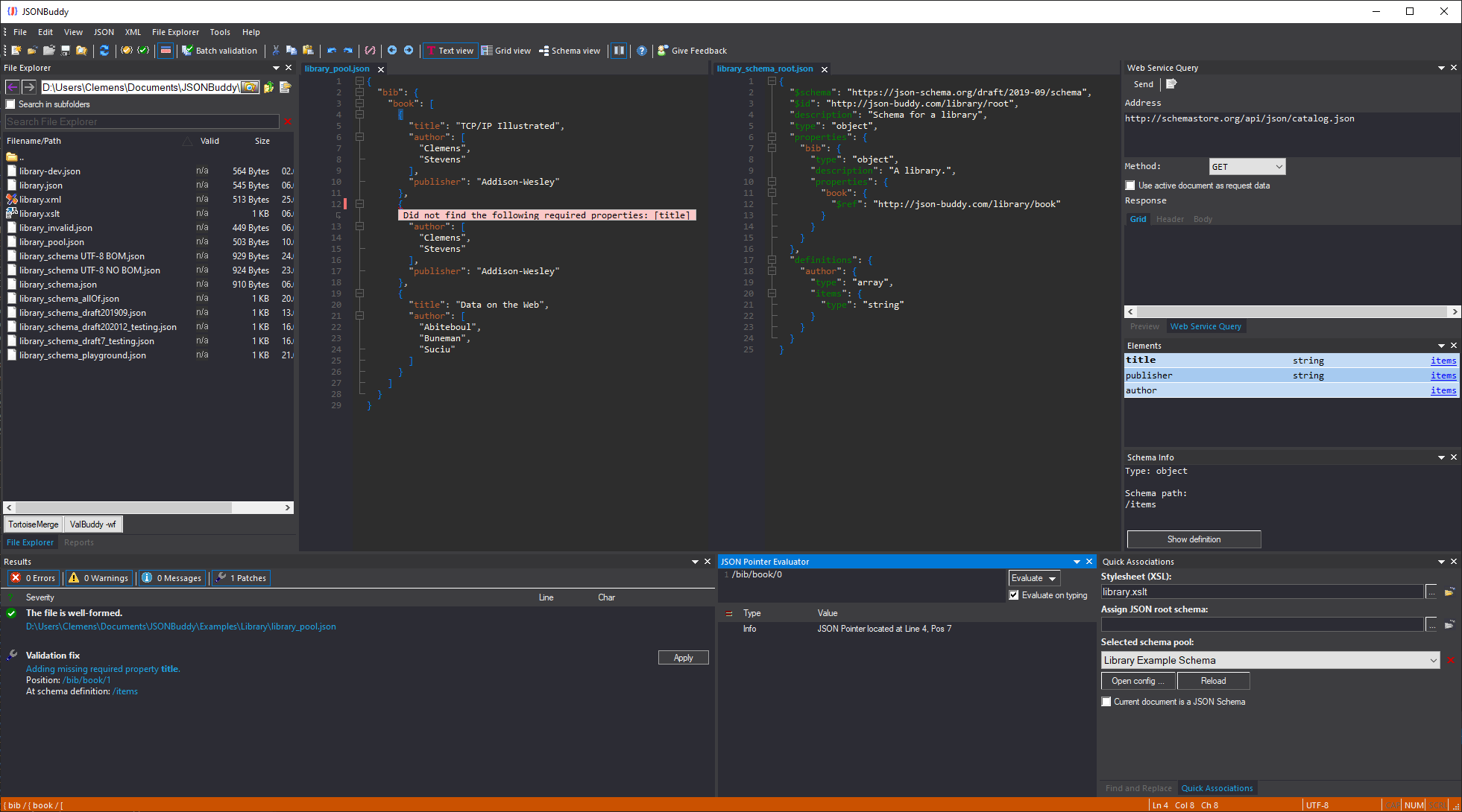 Screenshot of JSONBuddy grid editor